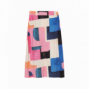 Faldas Falda DEDICATED Viken Abstract Block Multi Color