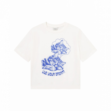 Camisetas Mujer Camiseta DEDICATED Vadstena Live Your Dream Off-white