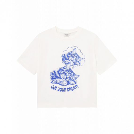 Camisetas Mujer Camiseta DEDICATED Vadstena Live Your Dream Off-white