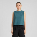 Camisetas Mujer Top DEDICATED Namsos Lace Mediterranea Green