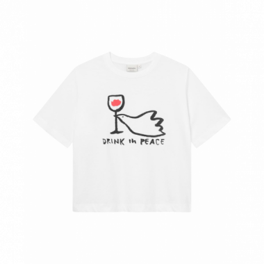 Camisetas Mujer Camiseta DEDICATED Vadstena Drink In Peace White