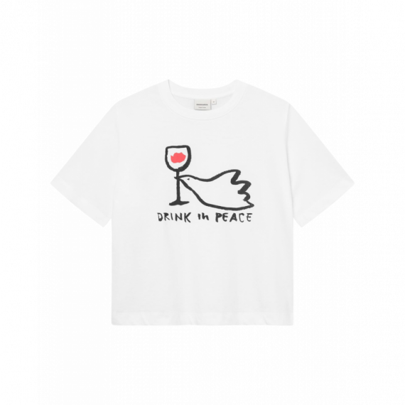 Camisetas Mujer Camiseta DEDICATED Vadstena Drink In Peace White