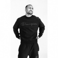 CHAMPION ROCHESTER Jerséis y Sudaderas Sudadera Aries X Champion Cuello Redondo con Logo Negra