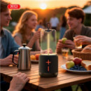 ALTAVOZ CON LUZ PARA ACAMPADA NEGRO XO