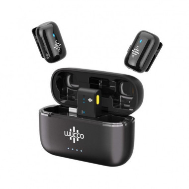 Lavalier Microfono LUUCCO Minipods K2 USB C Negro