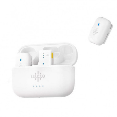 Lavalier Microfono LUUCCO Minipods K2 USB C Blanco