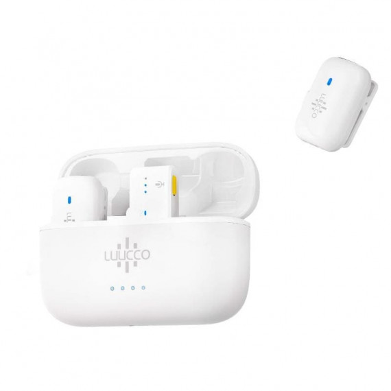 Lavalier Microfono LUUCCO Minipods K2 USB C Blanco