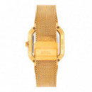 Reloj Analógico con Brazalete de Acero Dorado D-bear Party  TOUS