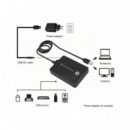 CONCEPTRONIC Hub USB 4 Puertos 3.0 Negro con Alimentador