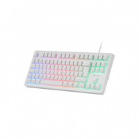 MARS GAMING Teclado MK023 Rgb Blanco