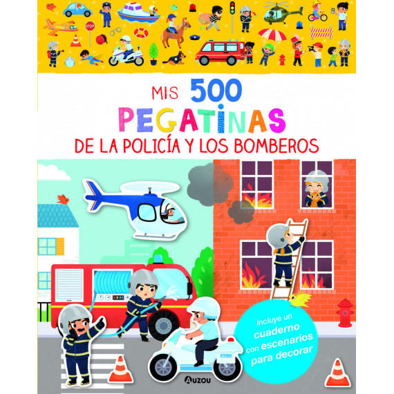 Mis 500 pegatinas de la policia y los bomberos