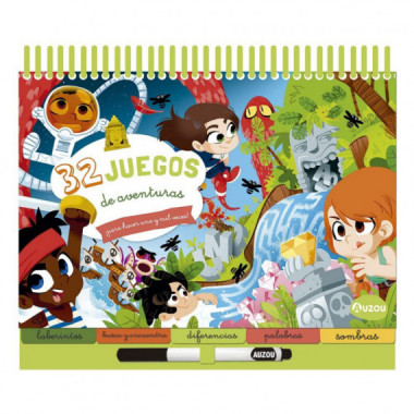 Busca y encuentra. 32 juegos de aventuras para hacer una y mil veces. Bloc con anillas