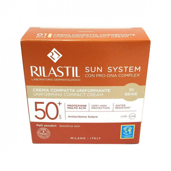 Rilastil Sun System 50+ Crema Compacta 1 Envase 10 G Color 01 Beige  DERMOFARM