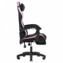 Silla Gaming Mars Gaming MGC-X Ergonómica con Reposapiés de Tela PU Rosa/Negra