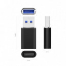 Adaptador AISENS USB 3.2 Gen2 USB-C Hembra a USB-A Macho Negro (A108-0678)