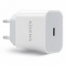 Cargador Smartphone/Tablet AISENS A110-0537 USB-C 20W Blanco