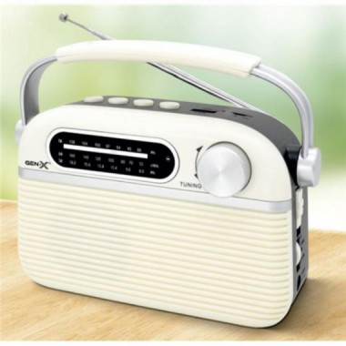 Radio Cl&aacute;sica Recargable Gen-x 4408 con Bluetooth, USB y Lector Tf  GEN X