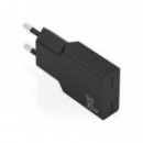 Cargador de Pared AISENS Slim GaN 30W PD/QC 3.0 2xUSB-C Negro (A110-1006)