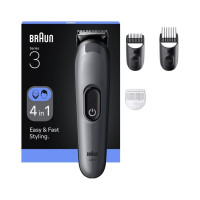BRAUN AIO3500 Recortadora 4 en 1 Barba, Cabello y Cuerpo
