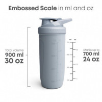 Mezclador Shaker Acero SMARTSHAKE 900 Ml Gris