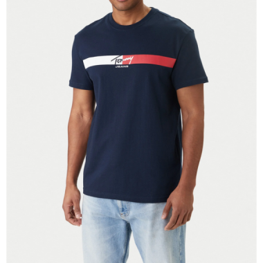 Camiseta Tommy Jeans Signature azul marina