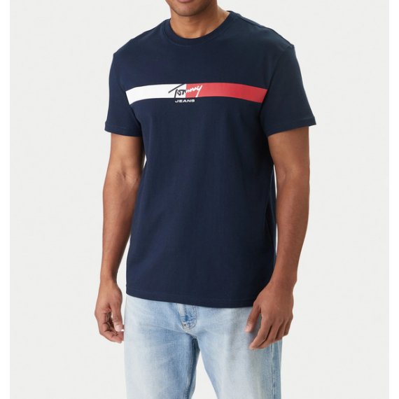 Camiseta Tommy Jeans Signature azul marina