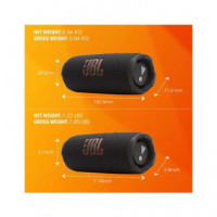 JBL Flip 7 Altavoz Portatil con Bluetooth, Manos Libres, Resistente a Salpicaduras IP68 Blanco