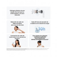 Xiaomi Auricular BLUETOOTH Redmi Buds 6 Active con Base Cargadora Blanco  XDDESIGN
