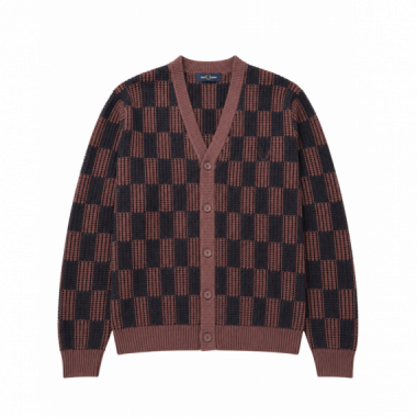 Chaquetas Hombre Cardigan FRED PERRY Carrington Road Cardigan Brick Navy