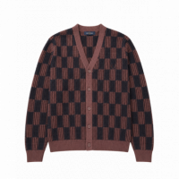 Chaquetas Hombre Cardigan FRED PERRY Carrington Road Cardigan Brick Navy