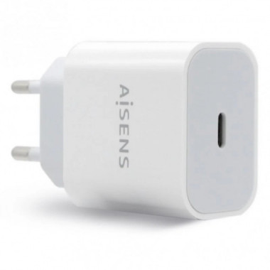 CARGADOR SMARTPHONE/TABLET AISENS A110-0537 USB-C 20W WHITE