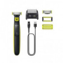 PHILIPS Maquina Afeitar One Blade para Cara y Cuerpo QP2824/20 Seco y Mojado Recargable