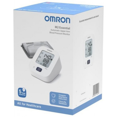 OMRON Tensiometro Digital M2  Essential 30  Memorias, Deteccion de Latido Cardiaco Irregular