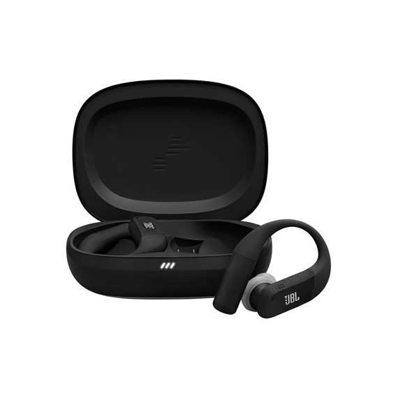 JBL Auricular Bluetooth ENDURANCE PEAK 4 Negro y Gris  Con Soporte Oreja Cancelacion de Ruido 48H