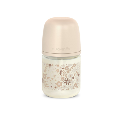Biberon SUAVINEX B.a. Vidrio Sil 3P 120ML Beige