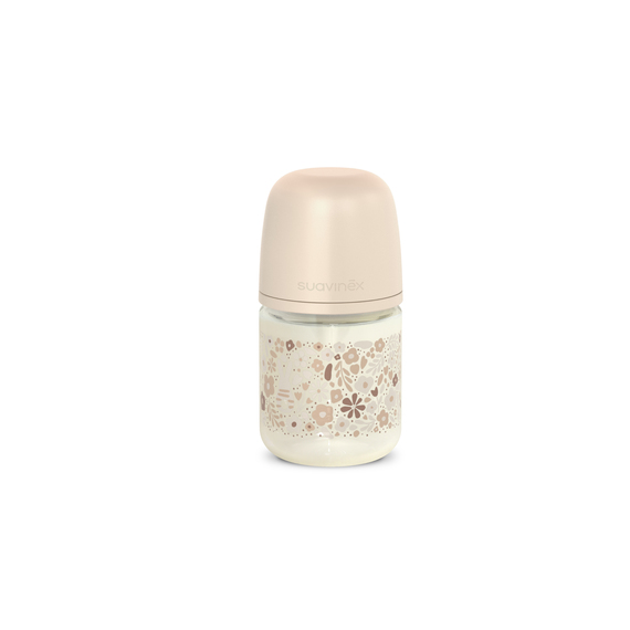 Biberon SUAVINEX B.a. Vidrio Sil 3P 120ML Beige