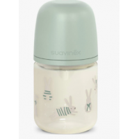 Biberon SUAVINEX B.a. Vidrio Sil 3P 120ML Verde