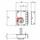 Cerradura De Seguridad Sobreponer - Jis - Derecha - Modeo 234 7d