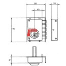 Cerradura De Seguridad Sobreponer - Jis - Derecha - Modeo 234 7d
