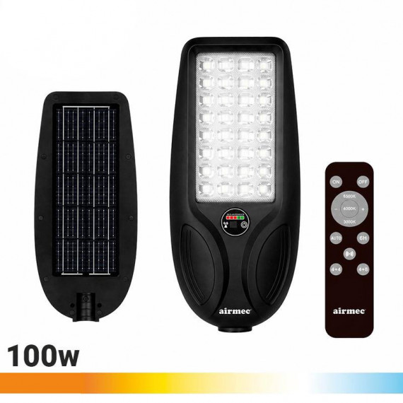 Farola Solar Serie Lisboa 100W AIRMEC 1.400 Lumens
