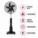 Ventilador de Pie Recargable 50W LARRYHOUSE 18"