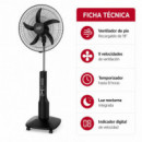 Ventilador de Pie Recargable 50W LARRYHOUSE 18"