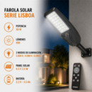 Farola Solar Serie Lisboa 50W AIRMEC 400 Lumens