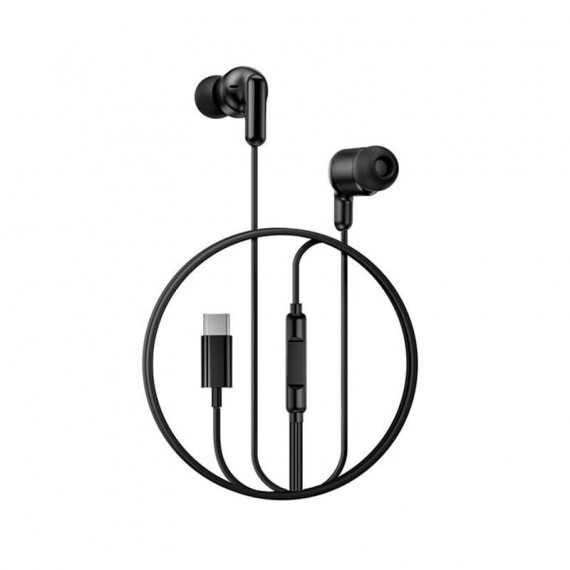 AURICULARES CON CABLE USB C NEGRO XO