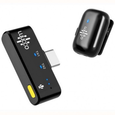 Lavalier Microfono LUUCCO Minipods K1 USB C Negro