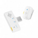 Lavalier Microfono LUUCCO Minipods K1 USB C Blanco