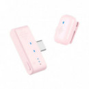 Lavalier Microfono LUUCCO Minipods K1 USB C Rosa