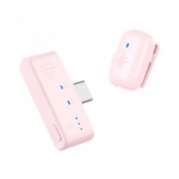 Lavalier Microfono LUUCCO Minipods K1 USB C Rosa