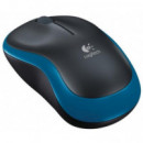 Raton LOGITECH Wireless Optical M185 Negro-azul P