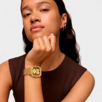 Reloj Analógico con Brazalete de Acero Dorado D-bear Party  TOUS